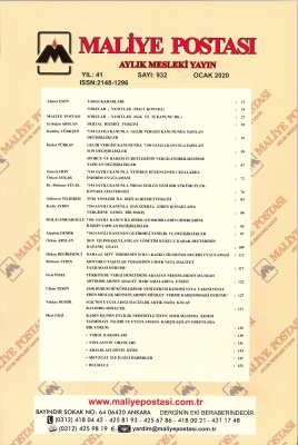 OCAK 2020 MALİYE POSTASI İÇİNDEKİLER